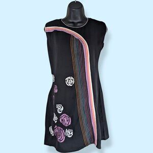 Vintage Embroidered Sleeveless Dress